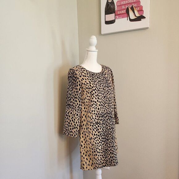 J. Crew Dresses & Skirts - J. Crew Dress - Tan with black spots #pockets (2303133)